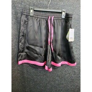 BP Satin Shorts Small NWT Pockets Black Pink Lining Be Proud 100% Tencel Lyocell